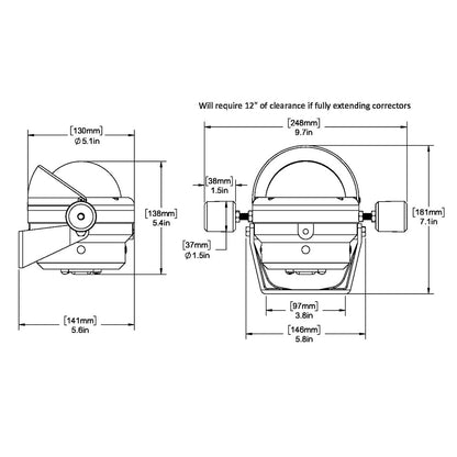 Ritchie HB-845 Helmsman Steel Boat Compass - Bracket Mount - Black [HB-845]