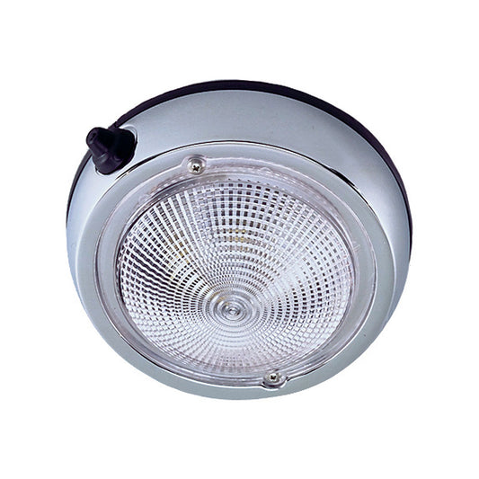 Perko Surface Mount Dome Light - 6" O.D.(5" Lens) - Chrome Plated [0300DP2CHR]