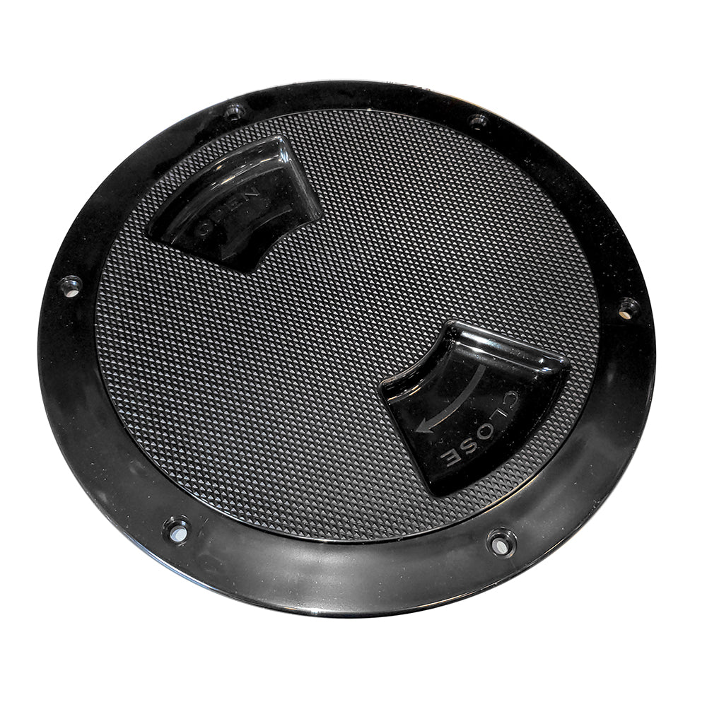 Sea-Dog Textured Quarter Turn Deck Plate - Black - 5" [336157-1]