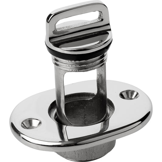 Sea-Dog Oblong Captive Garboard Drain  Plug - 316 Stainless Steel [520065-1]