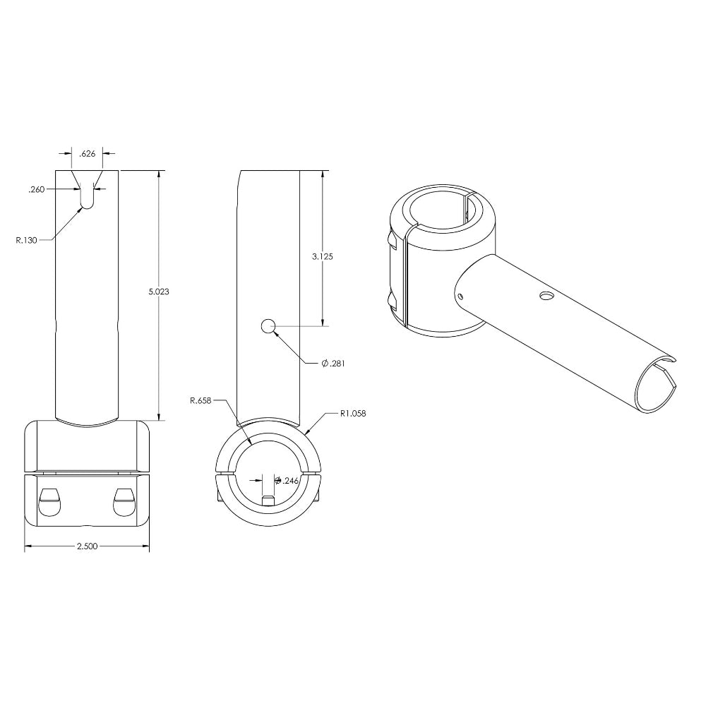 TACO ShadeFin Fixed Clamp-On Mount [T10-3000-11]