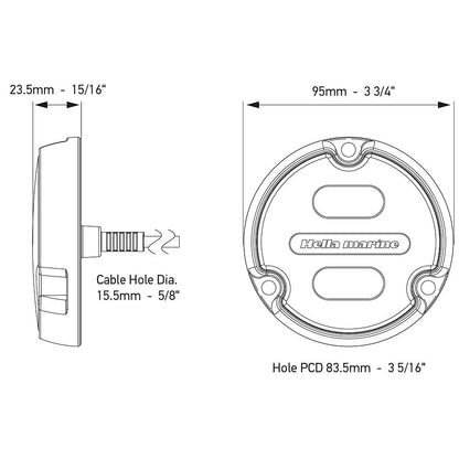 Hella Marine Apelo A1 RGB Underwater Light - 1800 Lumens - Black Housing - White Lens [016146-011]